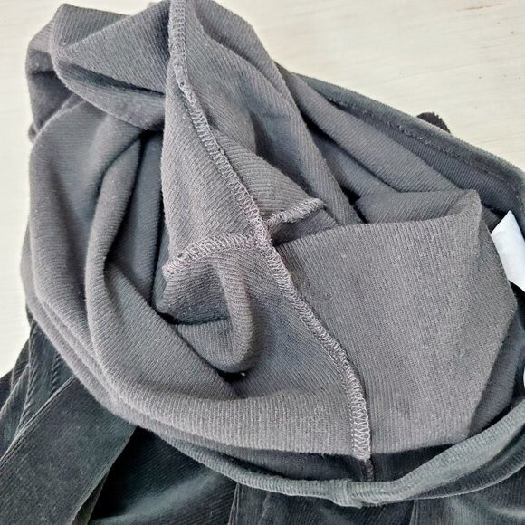 Vince Ribbed Stretch Leggings WOMENS Casual Pants Black Velour Lounge Comfy SZ M - Picture 4 of 10